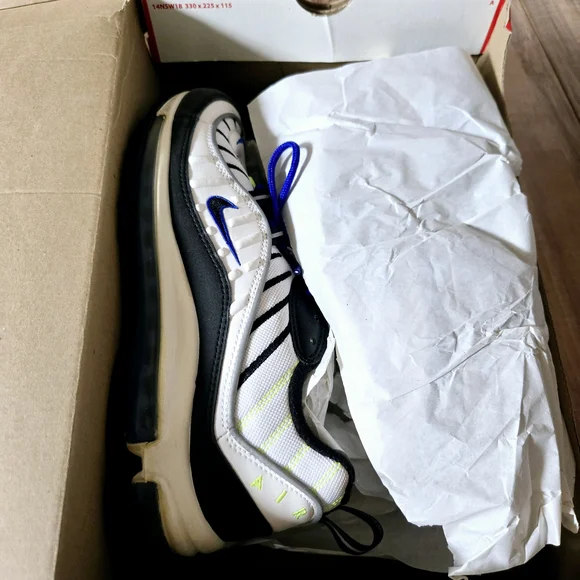 Nike Air Max 98 #640744-103 Sprite 2018 Blue White Men's Shoes Size 8.5 - Picture 13 of 15